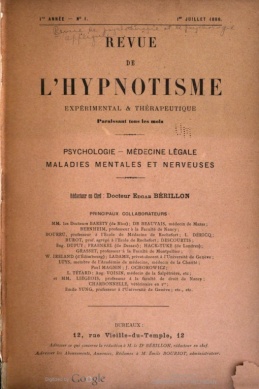 Revue de l'hypnotisme expérimental &amp; thérapeutique 1886